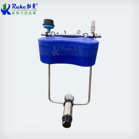 大流量浮筒推流曝氣機(jī)高效增氧抗堵塞河道湖泊專用潛水推流充氧